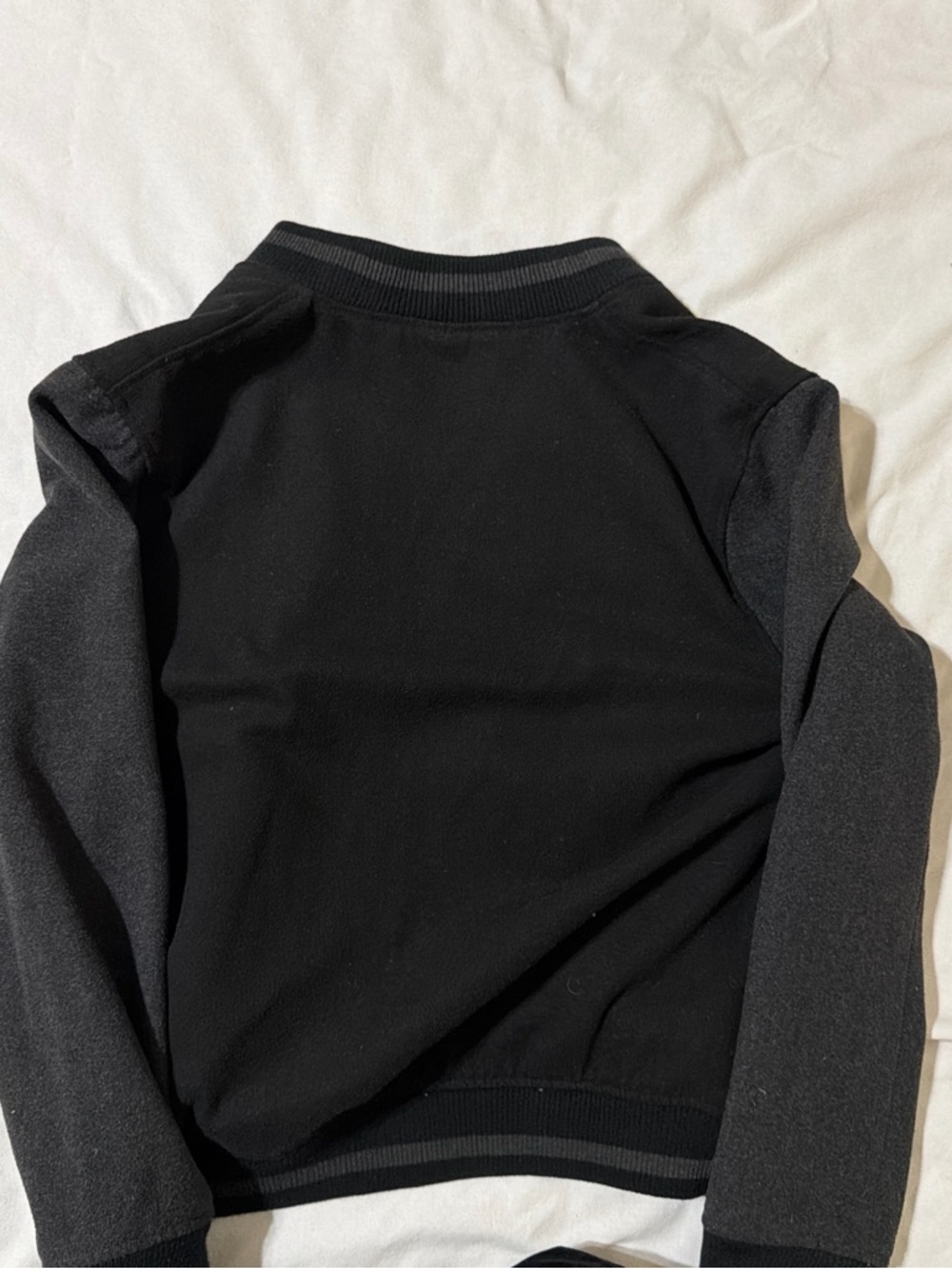 Arizona Jean Company Black and Charcoal Varsity Bomber Jacket - Picture 4 of 4